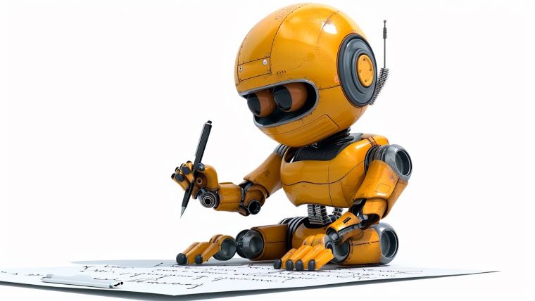 AI gul skriverobot